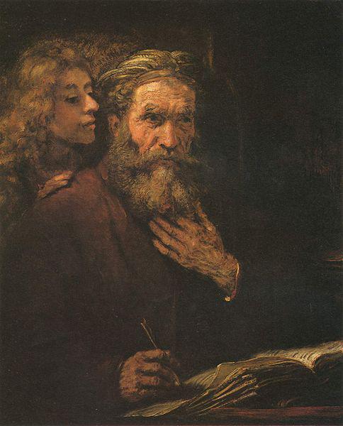 REMBRANDT Harmenszoon van Rijn Evangelist Mathaus und der Engel